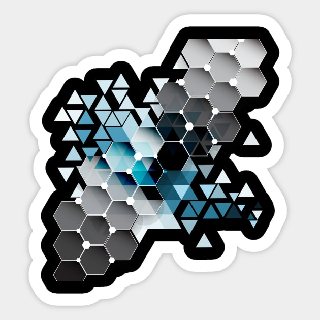 honeycomb abstraction Sticker by Dorosh.art